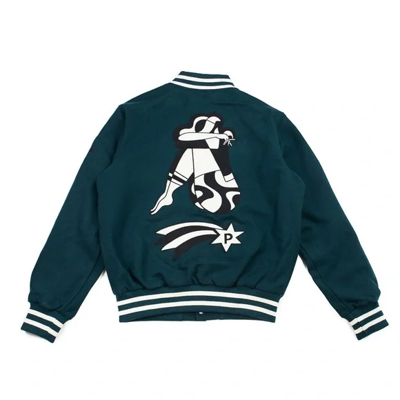 PARRA CLOUDY STAR VARSITY JACKET (PINE GREEN) XL - Picture 2 of 8